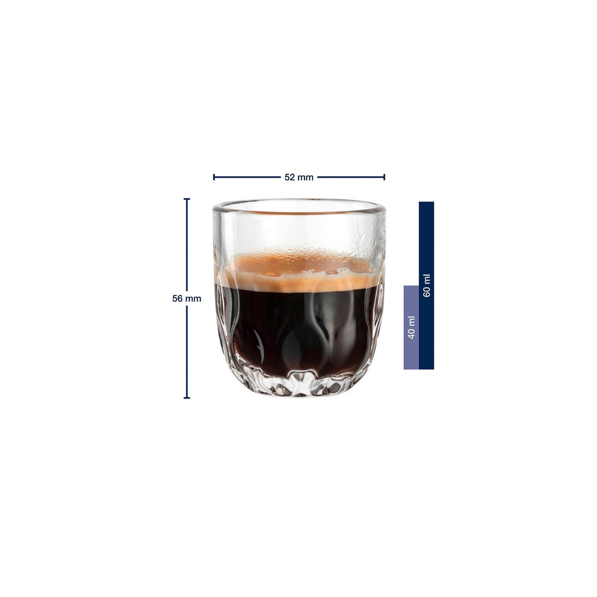 ESPRESSOGLÄSER (3) Gocce transparent 60 ml 6er Set - Transparent, Glas (0.06L) - Leonardo Living