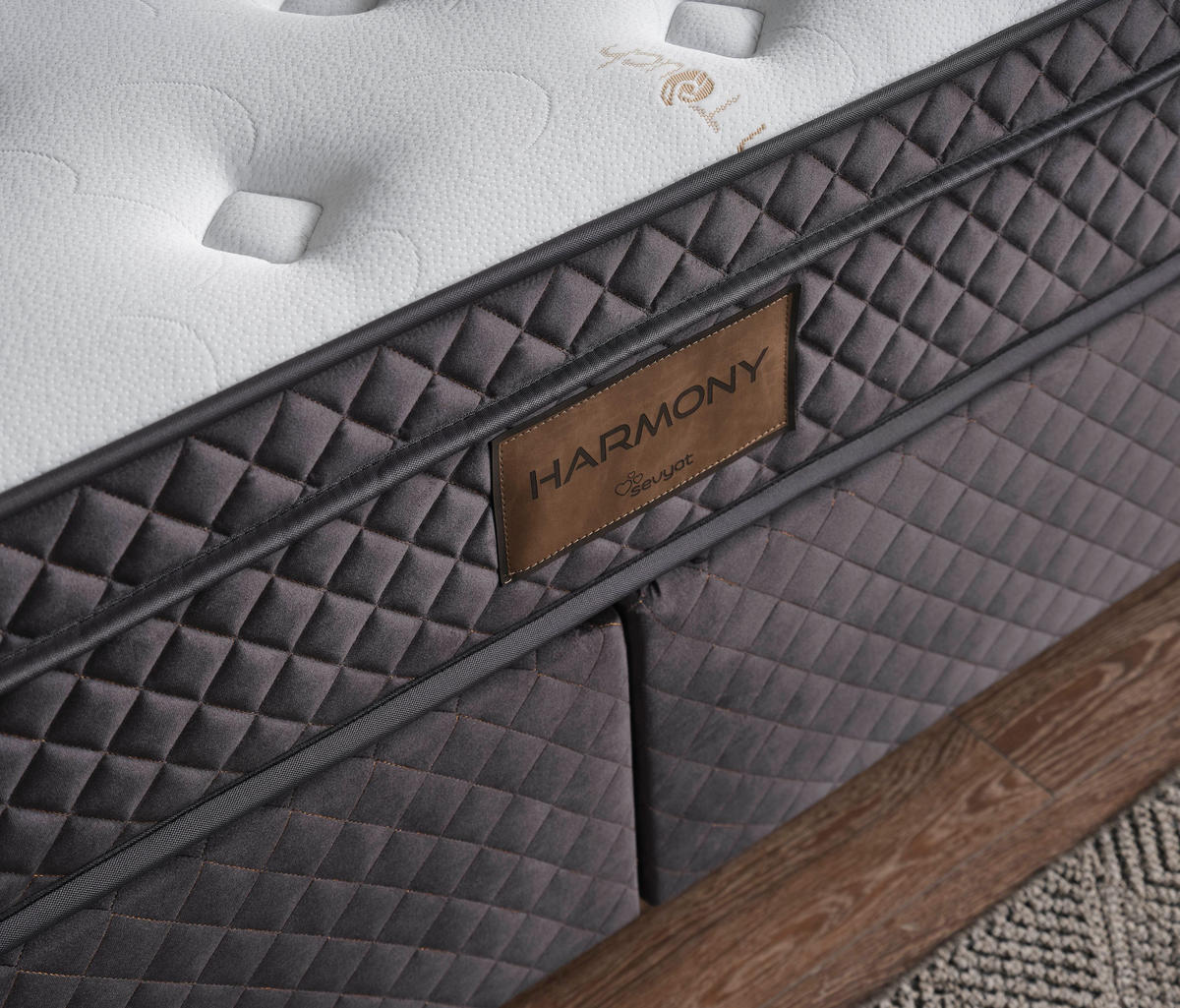 POLSTERBETTSET Harmony 150x200 Anthrazit - Anthrazit, Textil/Metall (150/200cm) - Villa Möbel