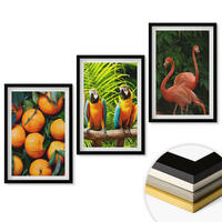 WANDBILDER 3er-Set - 40x60 cm Schwarzer Rahmen - Fruchtige Akzente in den Tropen - Schwarz, Kunststoff (40/60cm) - ArtPrintCave