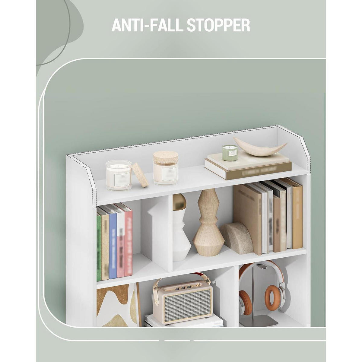 BÜCHERREGAL mit 7 Fächern Weiß 80 x 199 cm - Weiß, Holzwerkstoff (80/199/24cm)