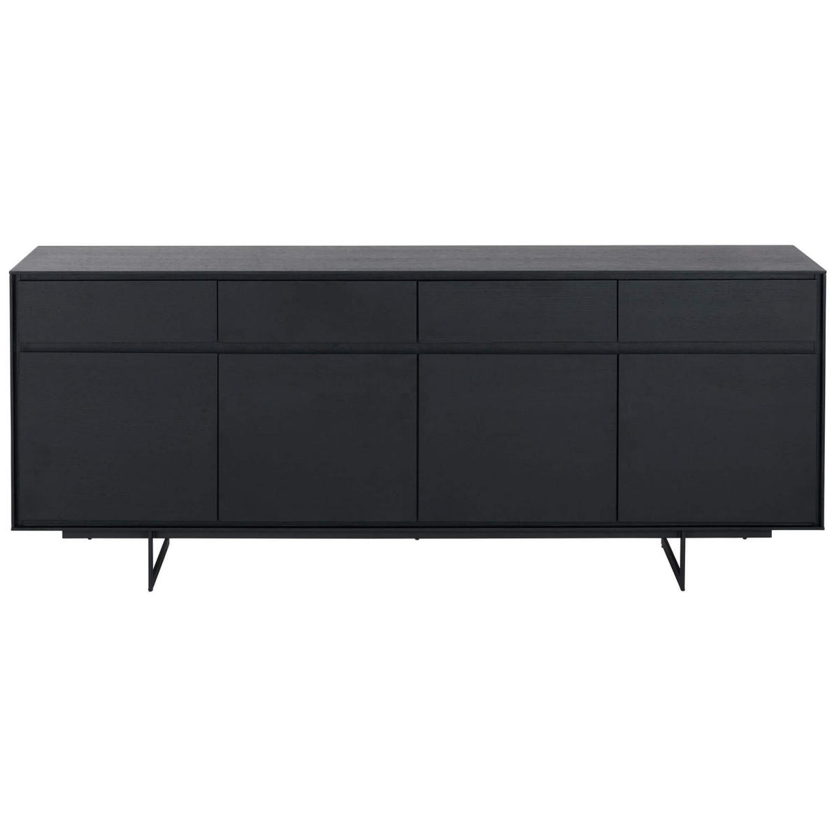 SIDEBOARD Schwarz - Schwarz, Holz/Holzwerkstoff (205/82/45cm) - Furnhouse
