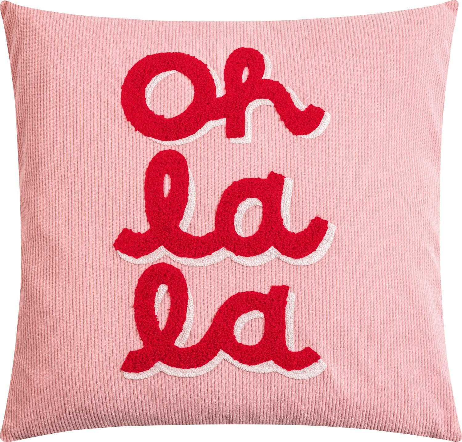 KISSENHÜLLE PIXIE Cordstoff - Rosa, Textil (45/45cm) - Magma Heimtexx