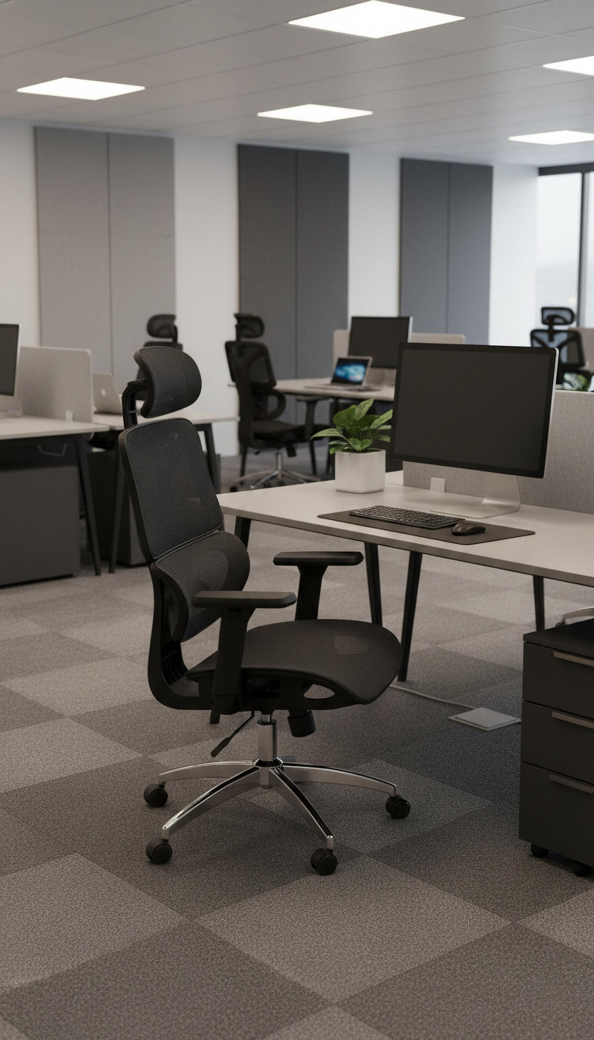 BÜROSTUHL Toren schwarz - Chromfarben/Schwarz, Kunststoff/Metall (66/126/76cm) - TPFLiving
