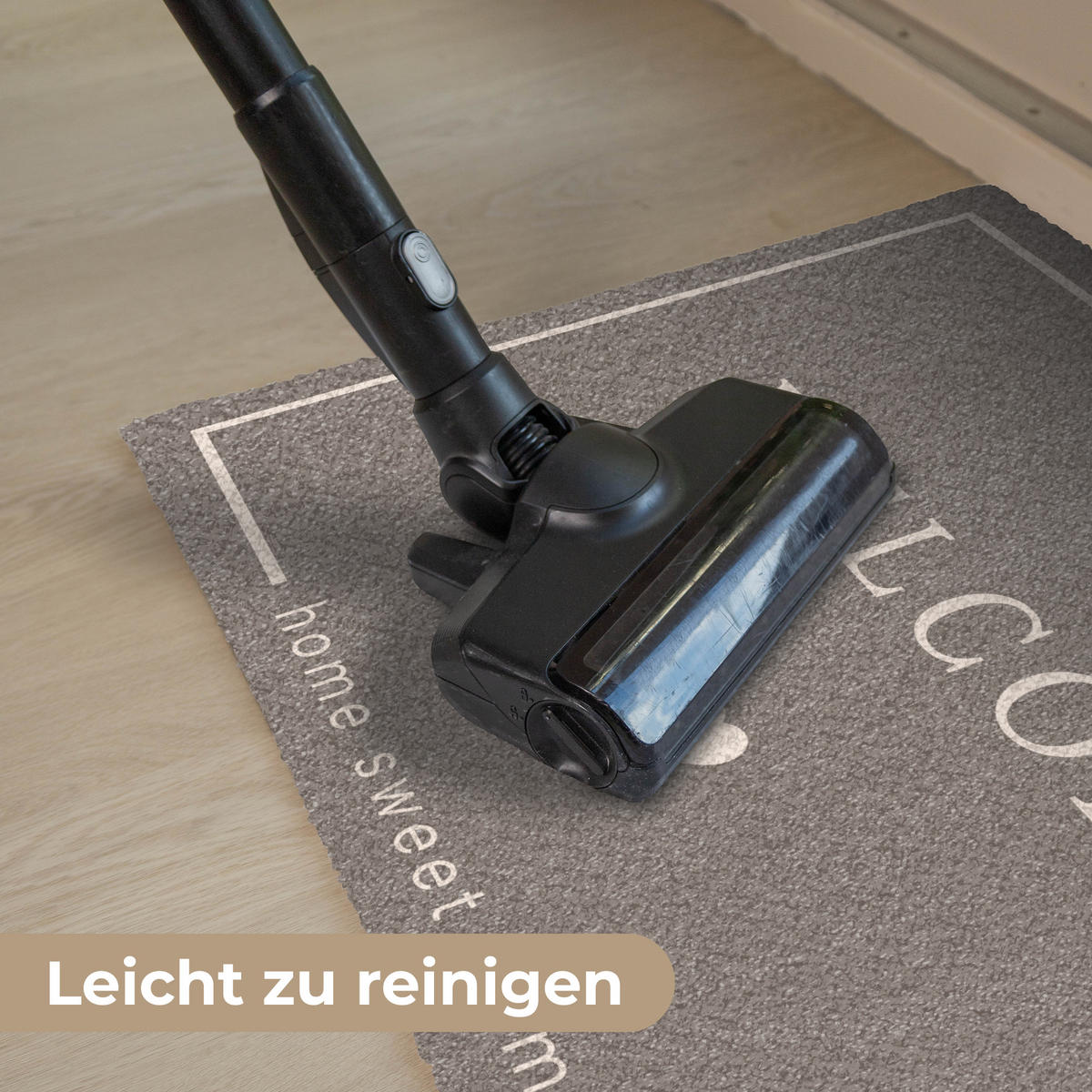 FUSSMATTE Willkommen - Braun 60x40 cm - Taupe, Kunststoff (60/0.4cm) - MuchoWow