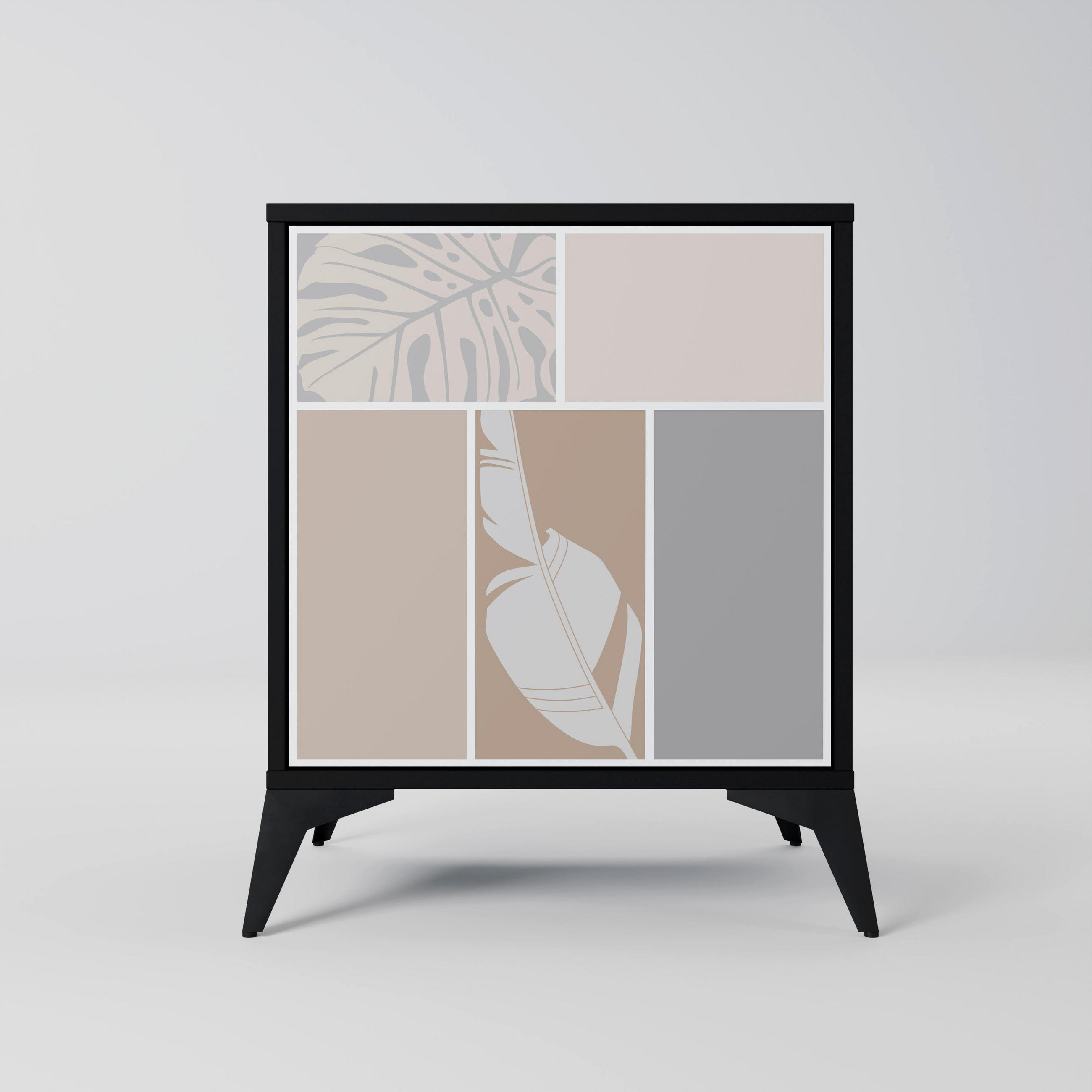 SpaceRebels Sideboard Schwarz 57.5x70.5x42 cm