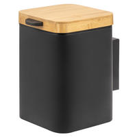 WAND-KOSMETIKEIMER 3 L, eckig, schwarz - Schwarz, Metall (16/24/23cm) - bremermann