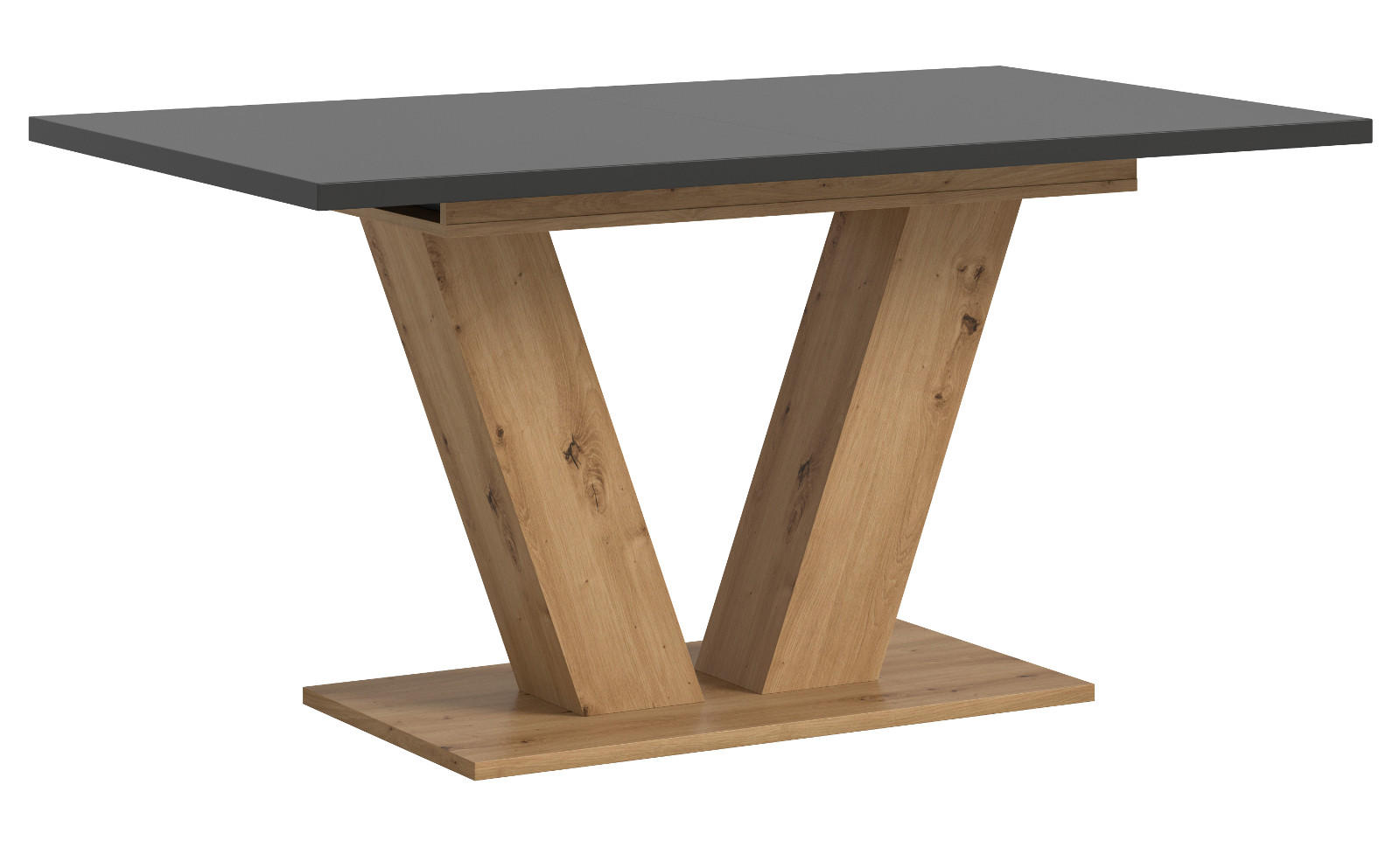 Inn.Furn Esstisch Grau, Eiche Artisan 90x76x150 cm