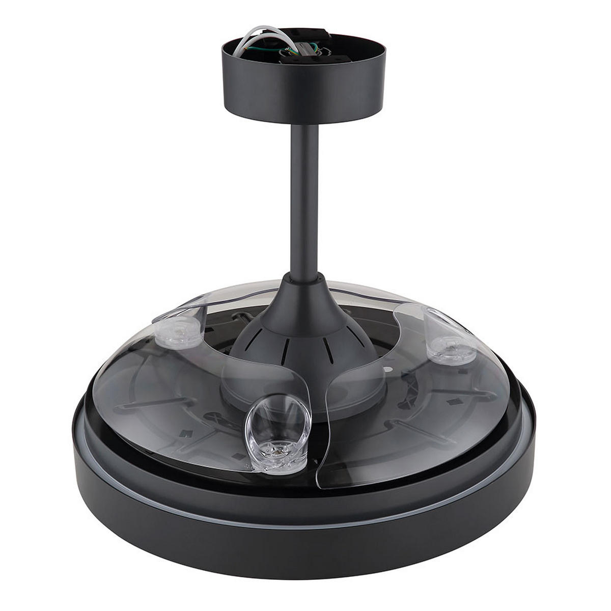 LED DECKENLEUCHTE ELINA Schwarz Kunststoff - Schwarz, Metall (91/91/44.8cm) - Globo Lighting