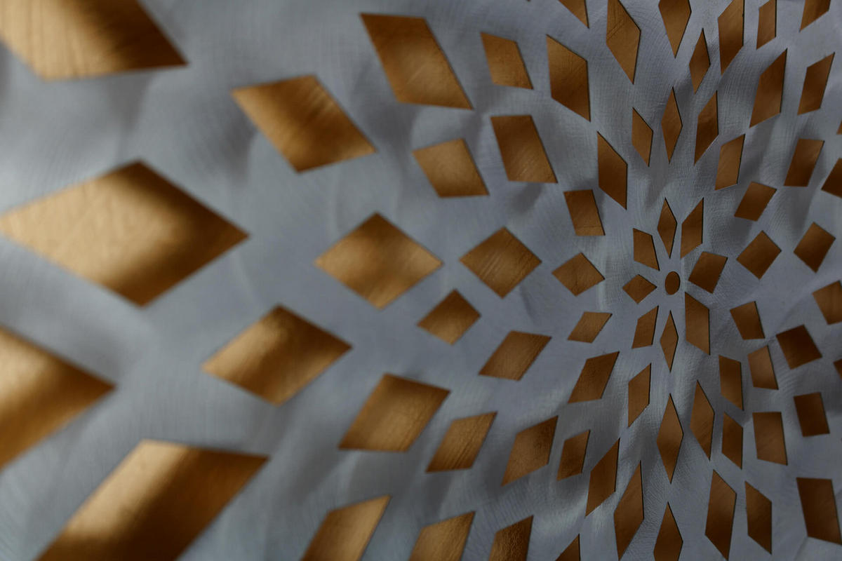 METALLBILD Gold 80/80 cm - Silberfarben/Goldfarben, Metall (3/80cm) - KUNSTLOFT