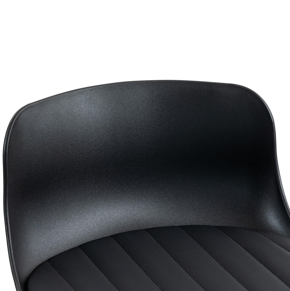 BARHOCKER 2er-Set höhenverstellbar drehbar Metall Black - Schwarz, Metall (44/80/43cm) - Meubliv