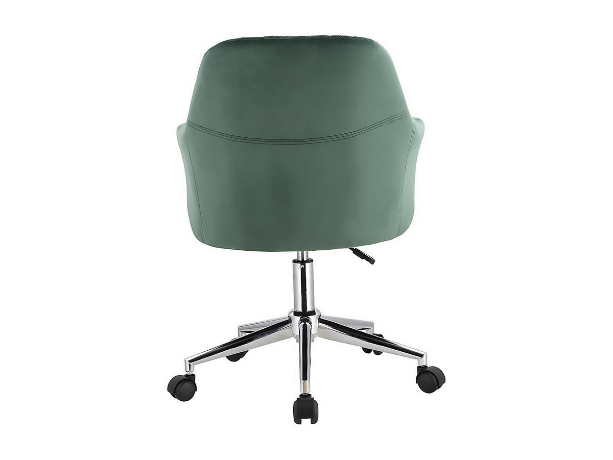 BÜROSTUHL ohne Armlehnen - 59 cm x 61.5 cm - samt - smaragdgrün Eleana - Grün, Textil (59/89/61.5cm) - Vente-Unique