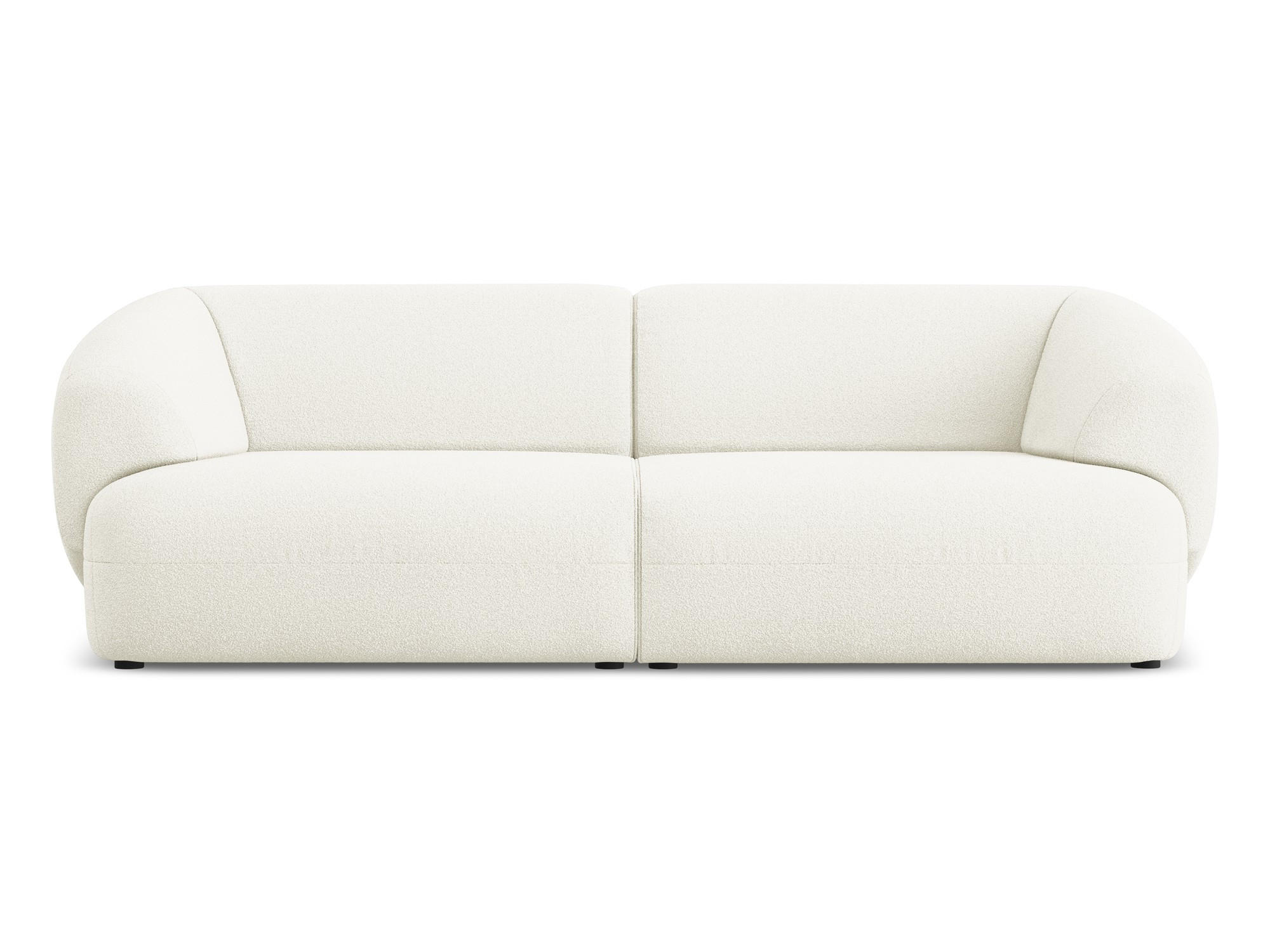 4-SITZER-SOFA Bouclé Stoff Weiß - Schwarz/Weiß, Kunststoff/Textil (232/81/98cm) - Makamii