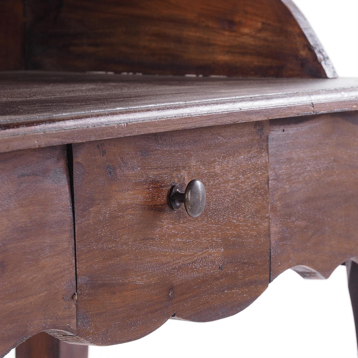 SEKRETÄR Napoleon Mahagoni Massivholz, mit Schublade 03 dunkelbraun - Dunkelbraun, Holz (40/80/92cm) - DESIGN DELIGHTS