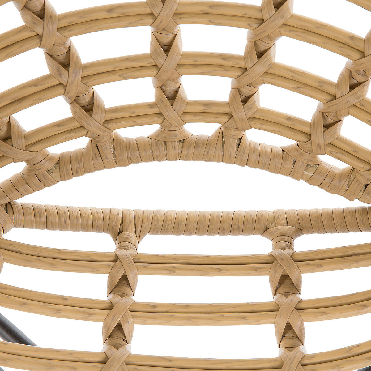 RATTANSTUHL 2er-Set PE beige Acerra - Beige, Kunststoff (71/80/48cm) - Beliani