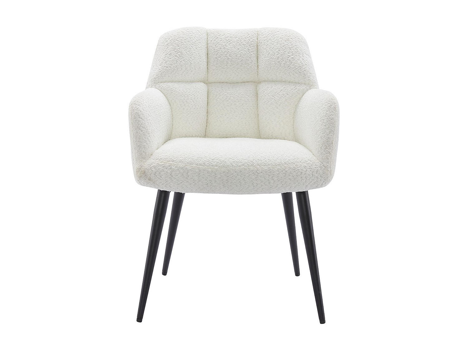 STUHL - 58.5 cm x 62 cm - Stoff - Weiß - PEGA - Weiß, Textil (58.5/78/62cm) - Vente-Unique