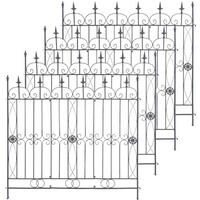 GARTENZAUN 4 Metall Anthrazit - Anthrazit, Metall (124/116cm) - CLP