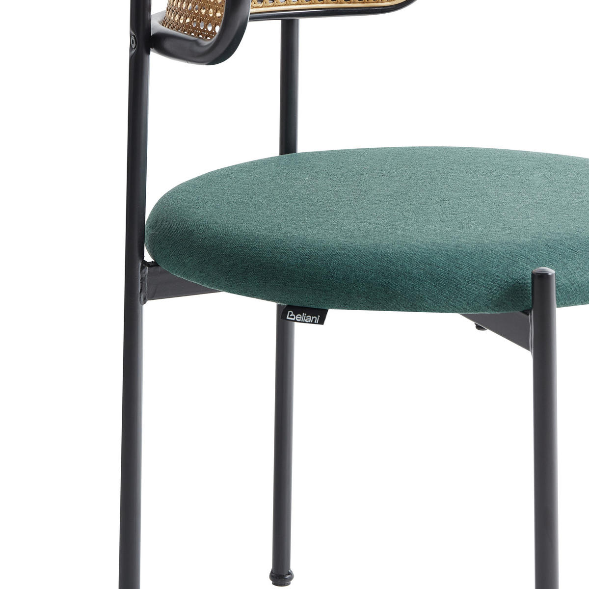 ESSZIMMERSTUHL 2er-Set Schwarz Andover - Schwarz/Braun, Metall (50/75/50cm) - Beliani