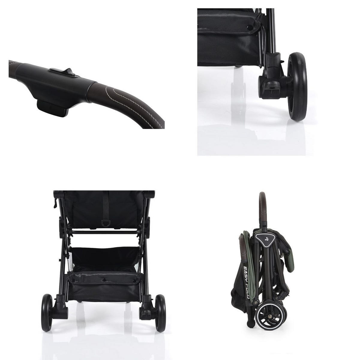 BUGGY easy Fold grün Alu Sonnendach verstellbar, faltbar, Korb - Grün, Metall (89/43/103cm) - Cangaroo