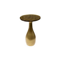 BEISTELLTISCH MOKKA Gold Glas - Goldfarben, Glas/Metall (40/40/60cm) - KAWOLA