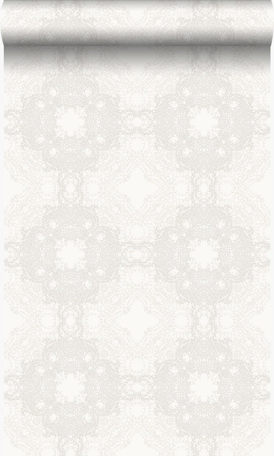 TAPETE grafische Form 53 cm x 10.05 m - Weiß, Papier (53/1000cm) - Origin Wallcoverings