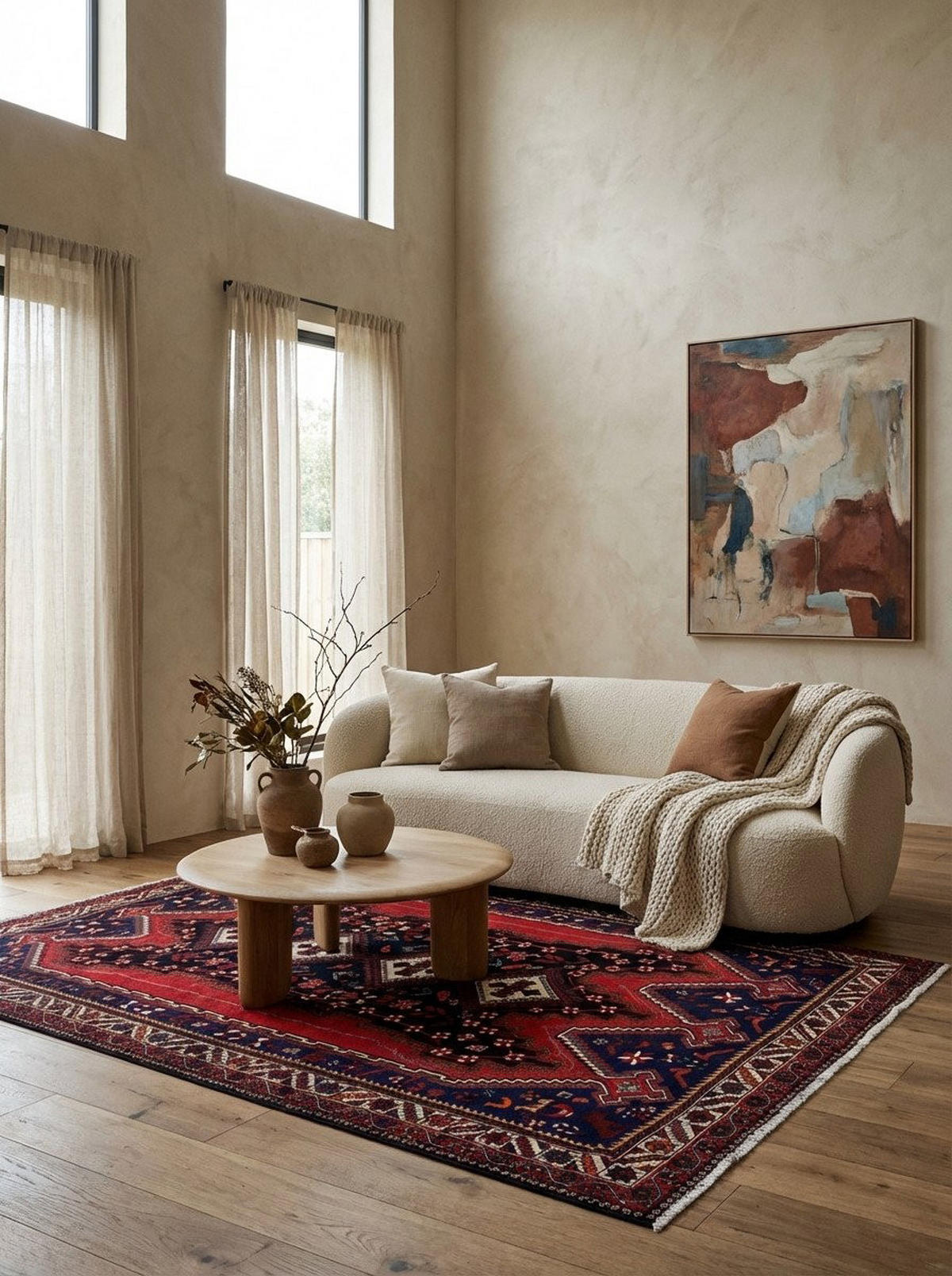 TEPPICH Afshar Blau 237/165 cm Schurwolle - Blau, Textil (165/237cm) - Looma