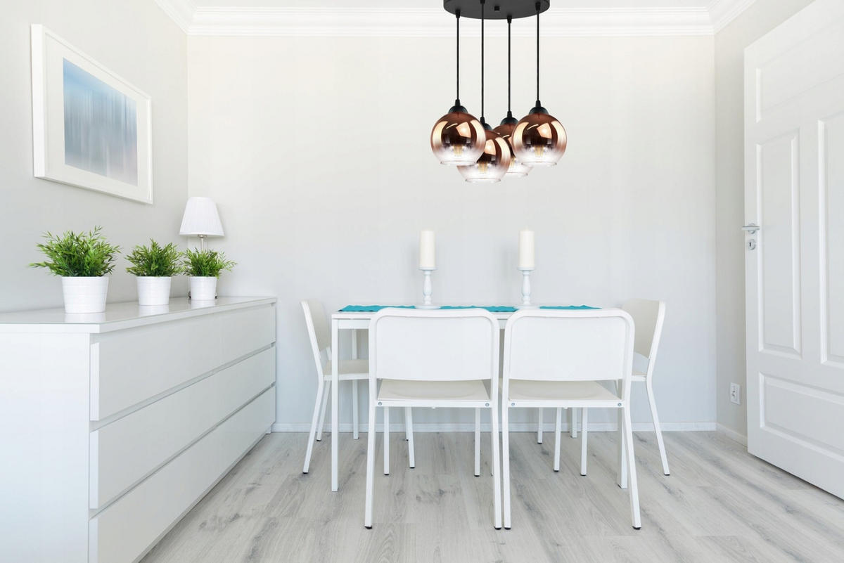 PENDELLEUCHTE MASUR - Transparent/Goldfarben, Glas/Metall (35/35/80cm) - kiki design