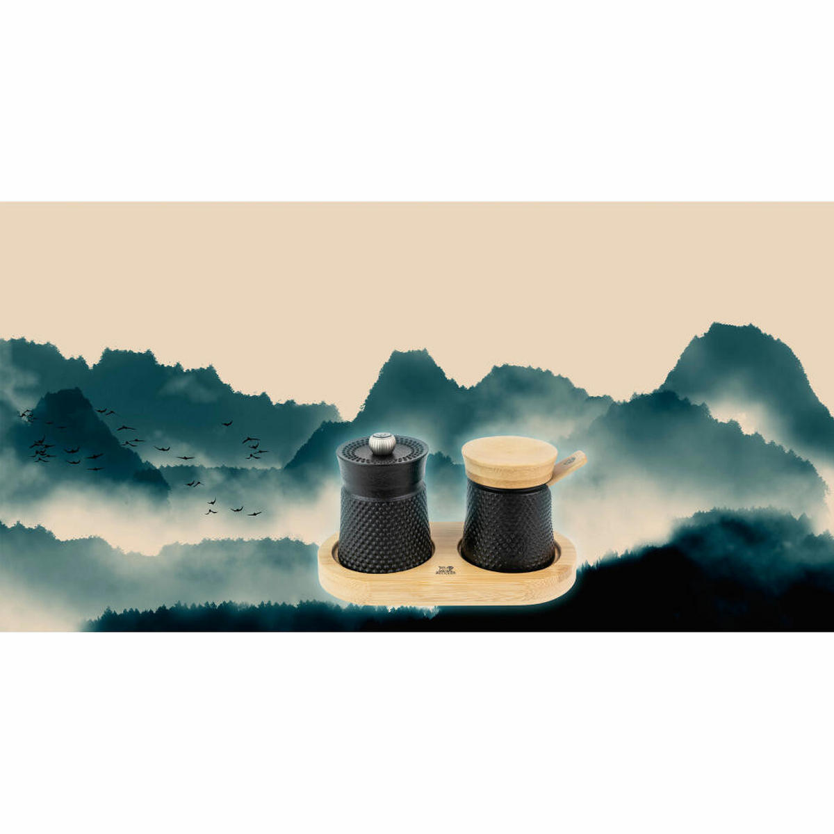 PFEFFERMÜHLE Bali 8cm mit Salzgefäß Gusseisen Stahlmahlwerk - Schwarz, Metall (6/8/6cm) - PEUGEOT