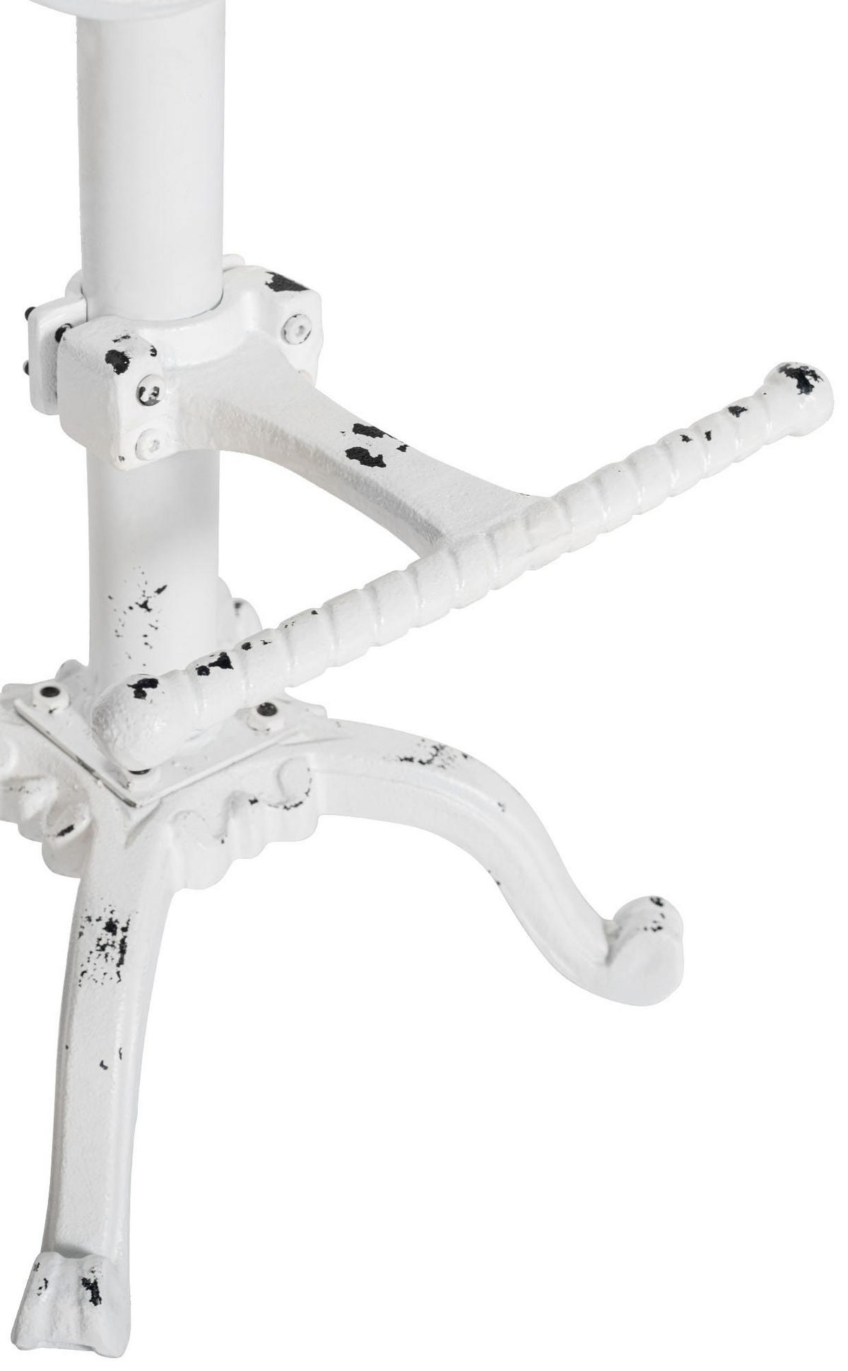 BARHOCKER Metall Antik Weiß - Weiß, Metall (44/56/34cm) - CLP