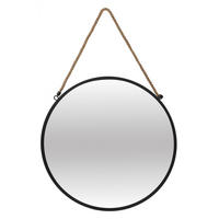 SPIEGEL rund Tindra Ø 50 cm - Schwarz, Metall (50/50/3.5cm) - STILOVO