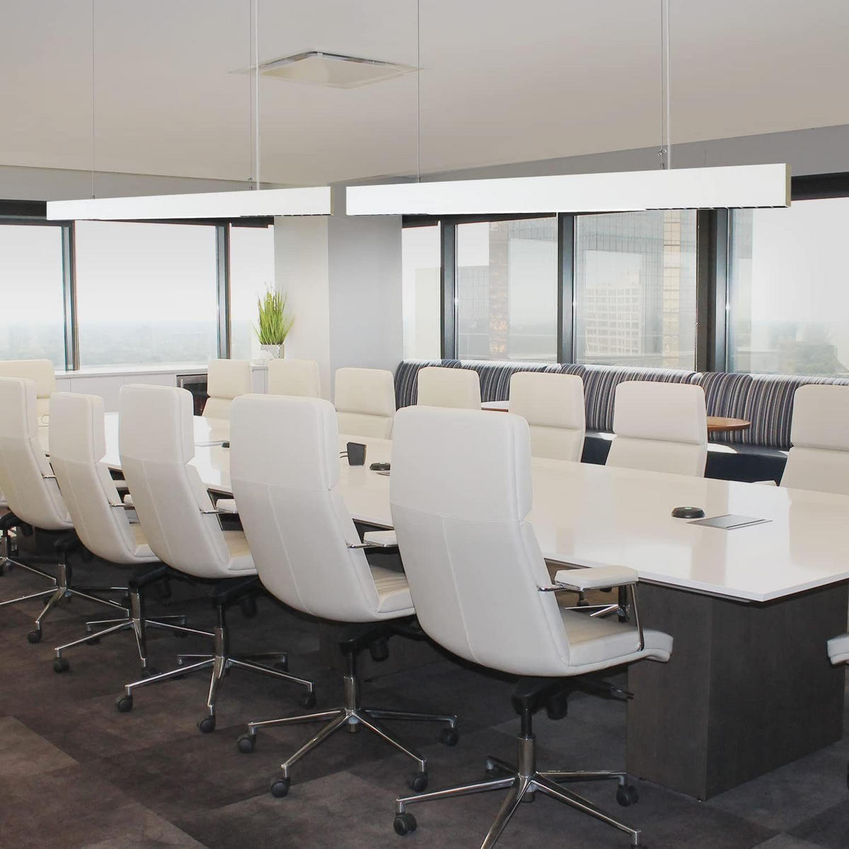 HÄNGELEUCHTE Aura 107/4/160 cm - Weiß, Metall (107/4/160cm) - Nettlife