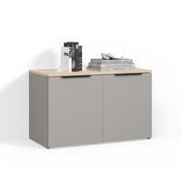 KOMMODE Piave Greige mit 2 Türen - Greige, Holzwerkstoff (80/50/40cm) - Livinity®