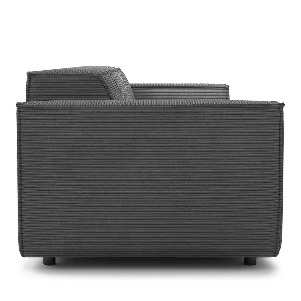 3-SITZER SOFA - Anthrazit, Textil (260/70/96cm) - home24