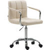 BÜROSTUHL Luca, Kunstleder Creme - Creme, Textil/Metall (52/88/44cm) - TPFLiving