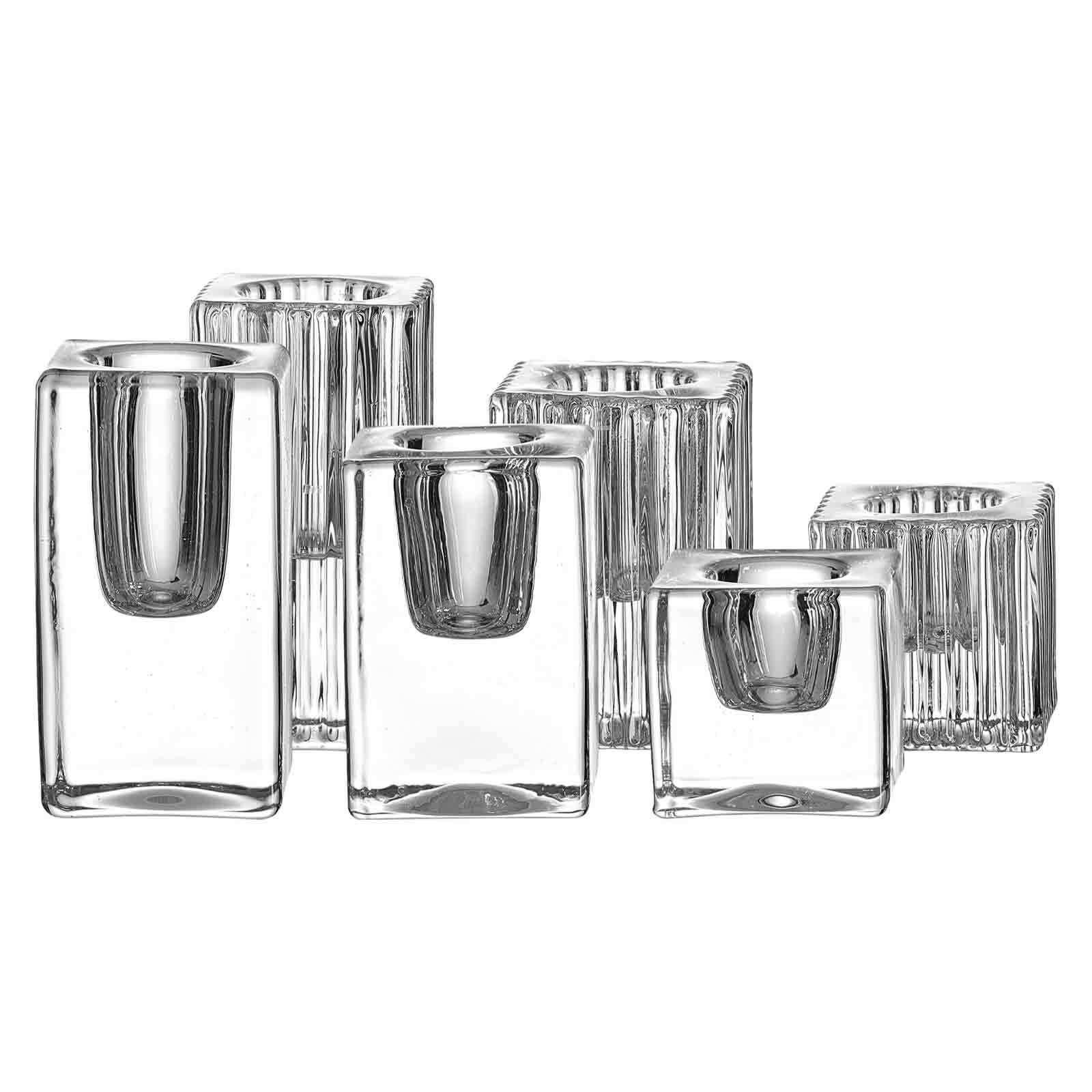 KERZENHALTER Candela transparent 4 / 6 / 8 cm 6er Set - Transparent, Glas (2/2/2cm) - Ritzenhoff Breker