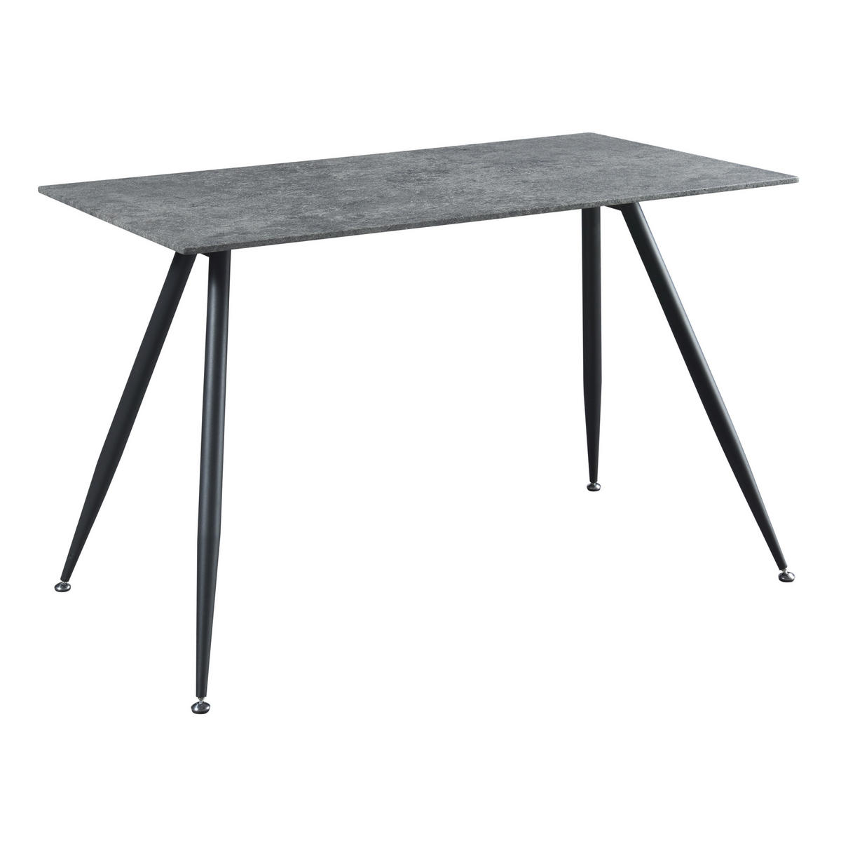 ESSTISCH Fitjar - Schwarz/Grau, Holzwerkstoff/Metall (80/140/75cm) - [en.casa]