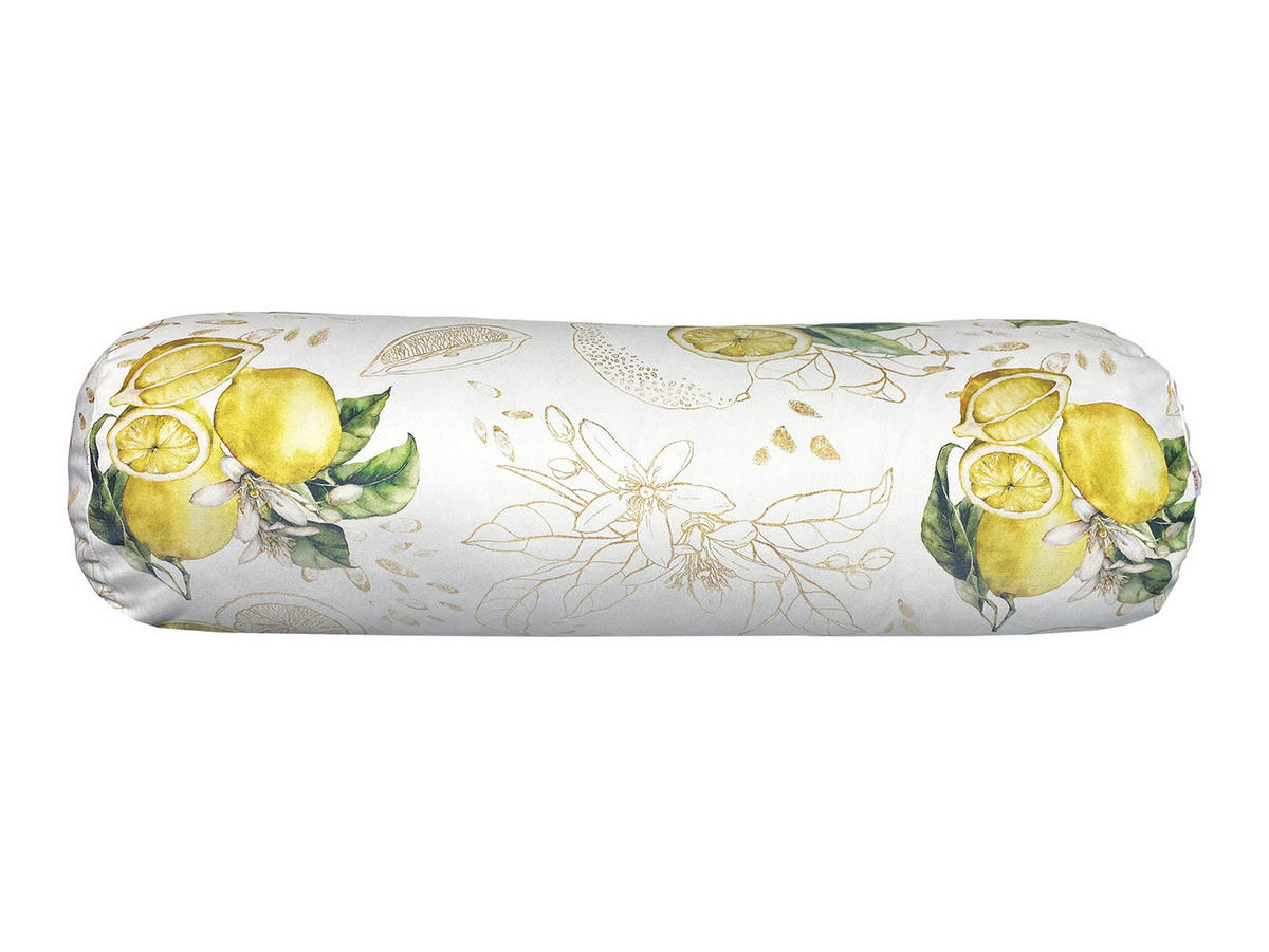 XL-ROLLENHÜLLE Italy Collection Zitronen 25/70 cm - Ecru/Gelb, Textil (25/70cm) - beties Heimtextil