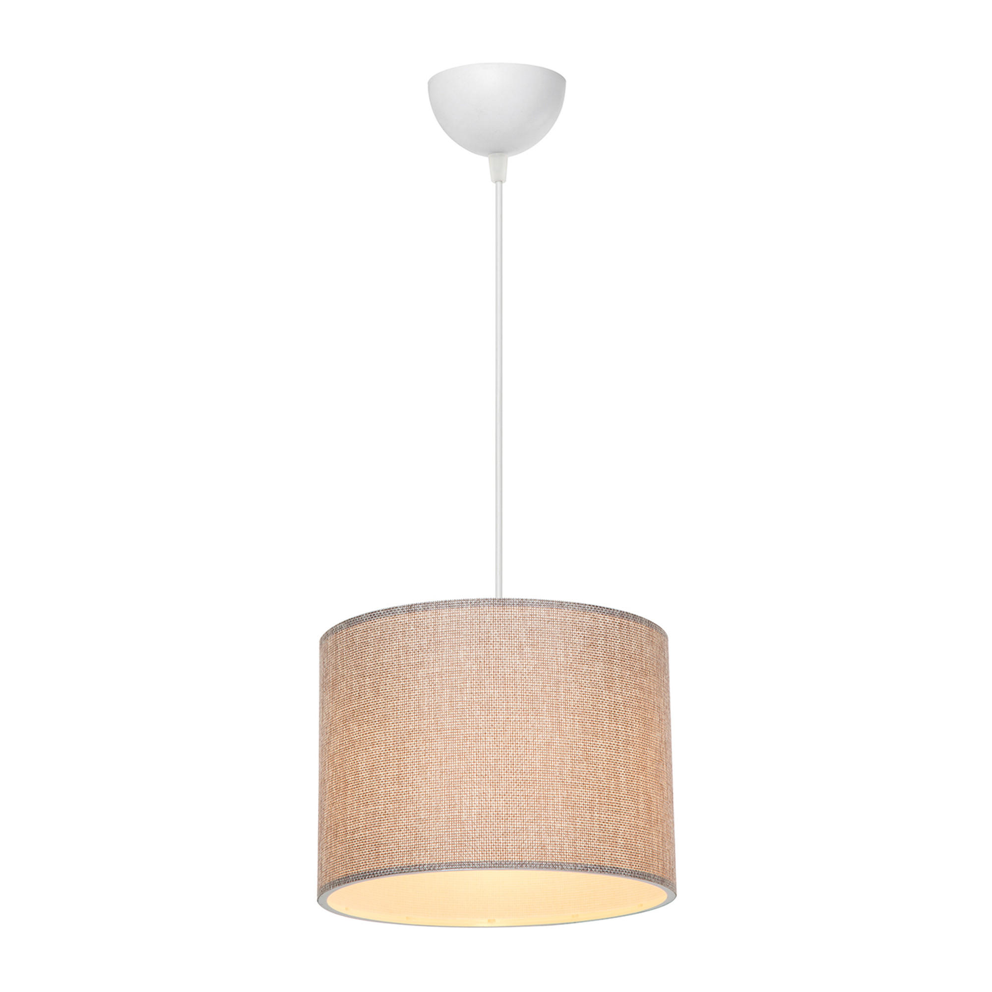 HÄNGELAMPE Willenhall - Sandfarben, Textil (22/22/60cm) - lux.pro