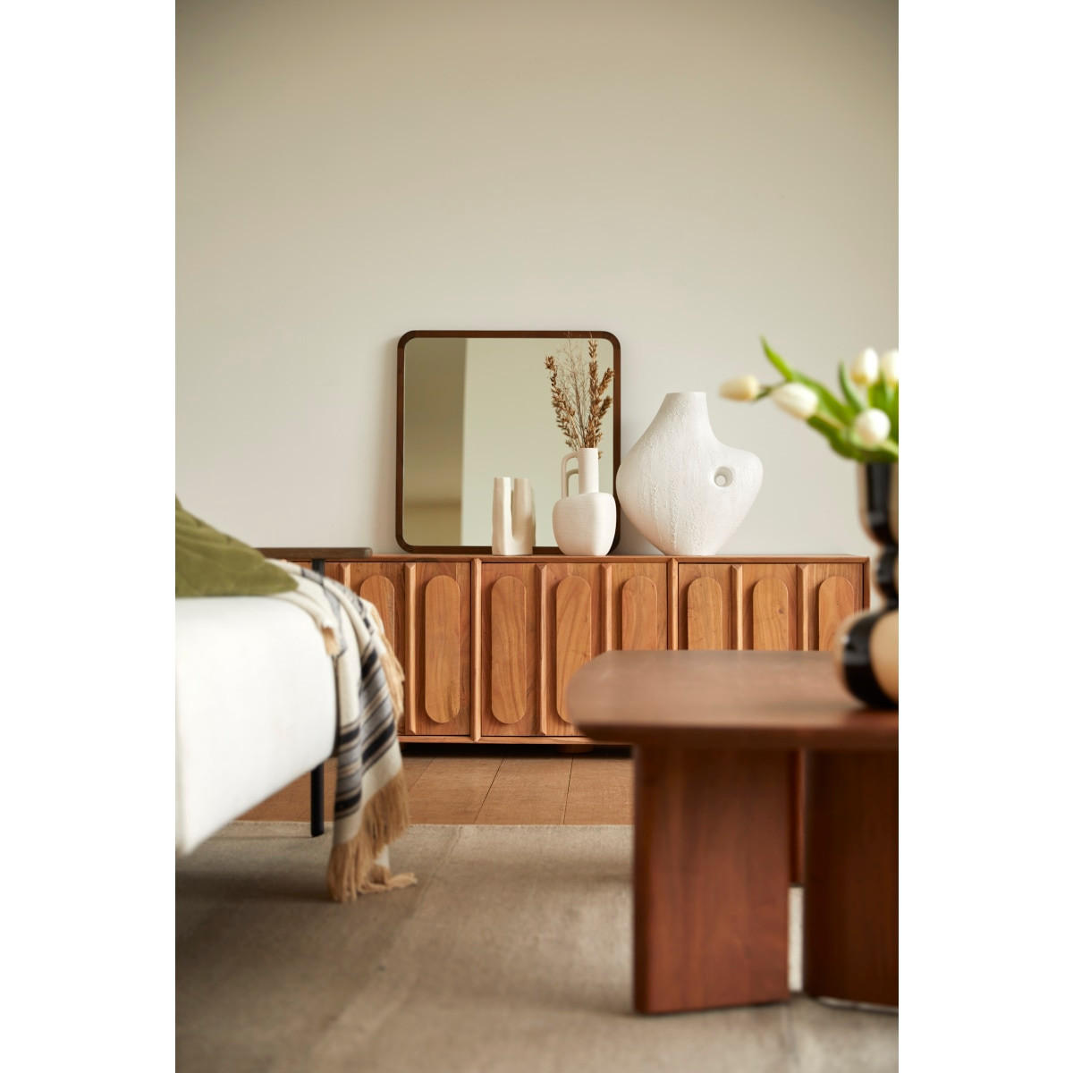 COUCHTISCH Suzanne Dunkelbraun aus Akazie - Dunkelbraun, Holz (60/140/35cm) - Tikamoon