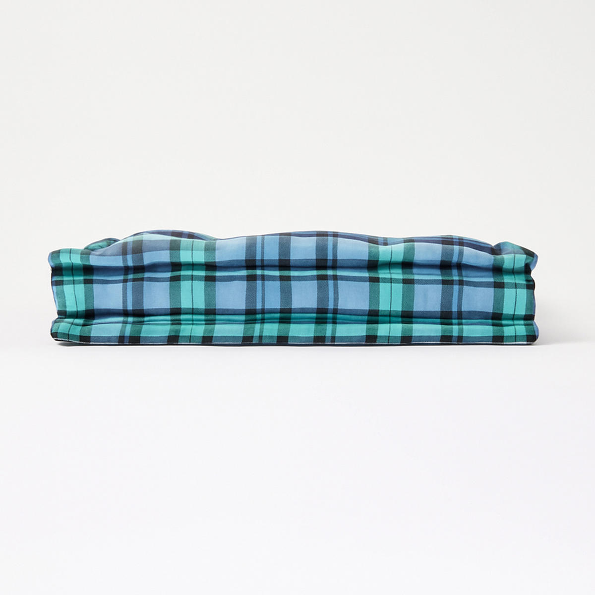 SITZKISSEN Karo blau-grün 50/50/10 cm - Blau, Textil (50/50/10cm) - Homescapes