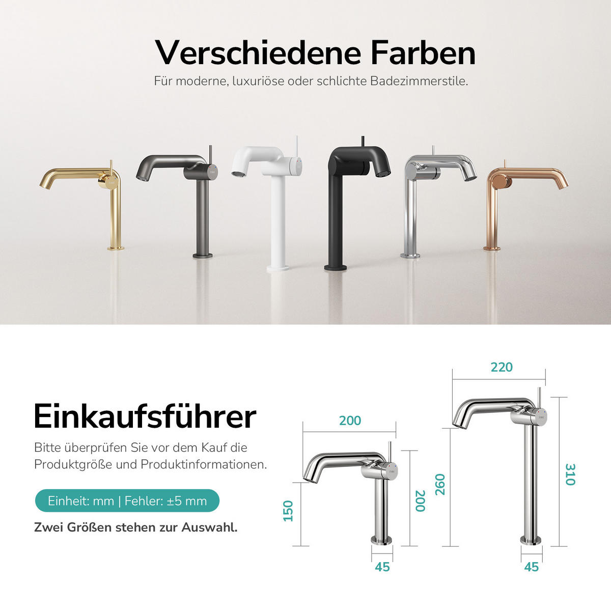 WASCHTISCHARMATUR Ventilkernzertifizierung Chrom 15cm - Chromfarben, Metall (20/7.6/22.2cm) - EMKE