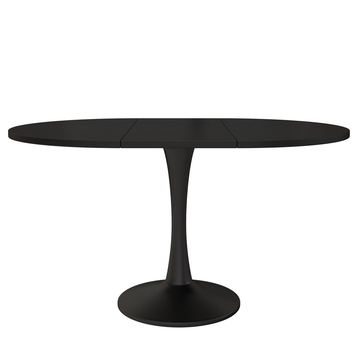 ESSTISCH 100/140/100 cm in Schwarz, aus MDF, ausziehbar und oval - Schwarz, Holzwerkstoff (100/140/75cm) - Flora Grace