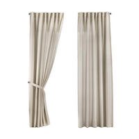 SCHLAUFENGARDINE 2ER SET »Jena« HxB 225x140 cm Sand - Sandfarben, Textil (140/225cm) - Gardinenbox
