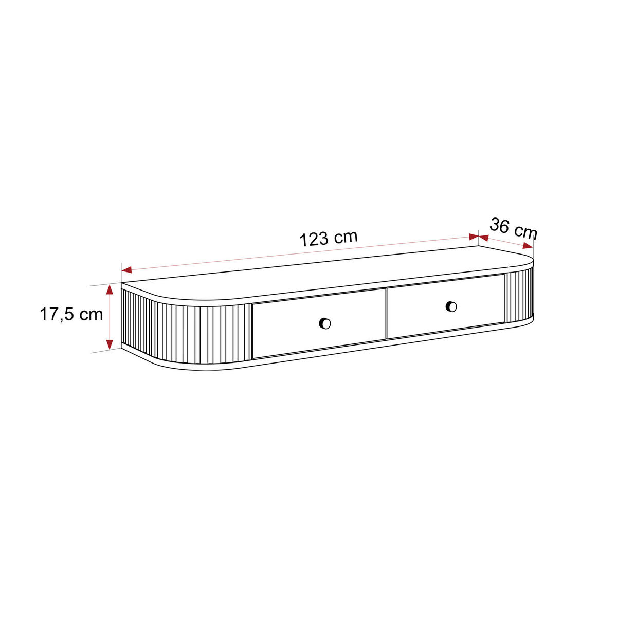 KONSOLENTISCH OVALINE in 123/36/17,5 cm, Beige - Beige/Goldfarben, Holzwerkstoff/Metall (36/123/17.5cm) - Idohome