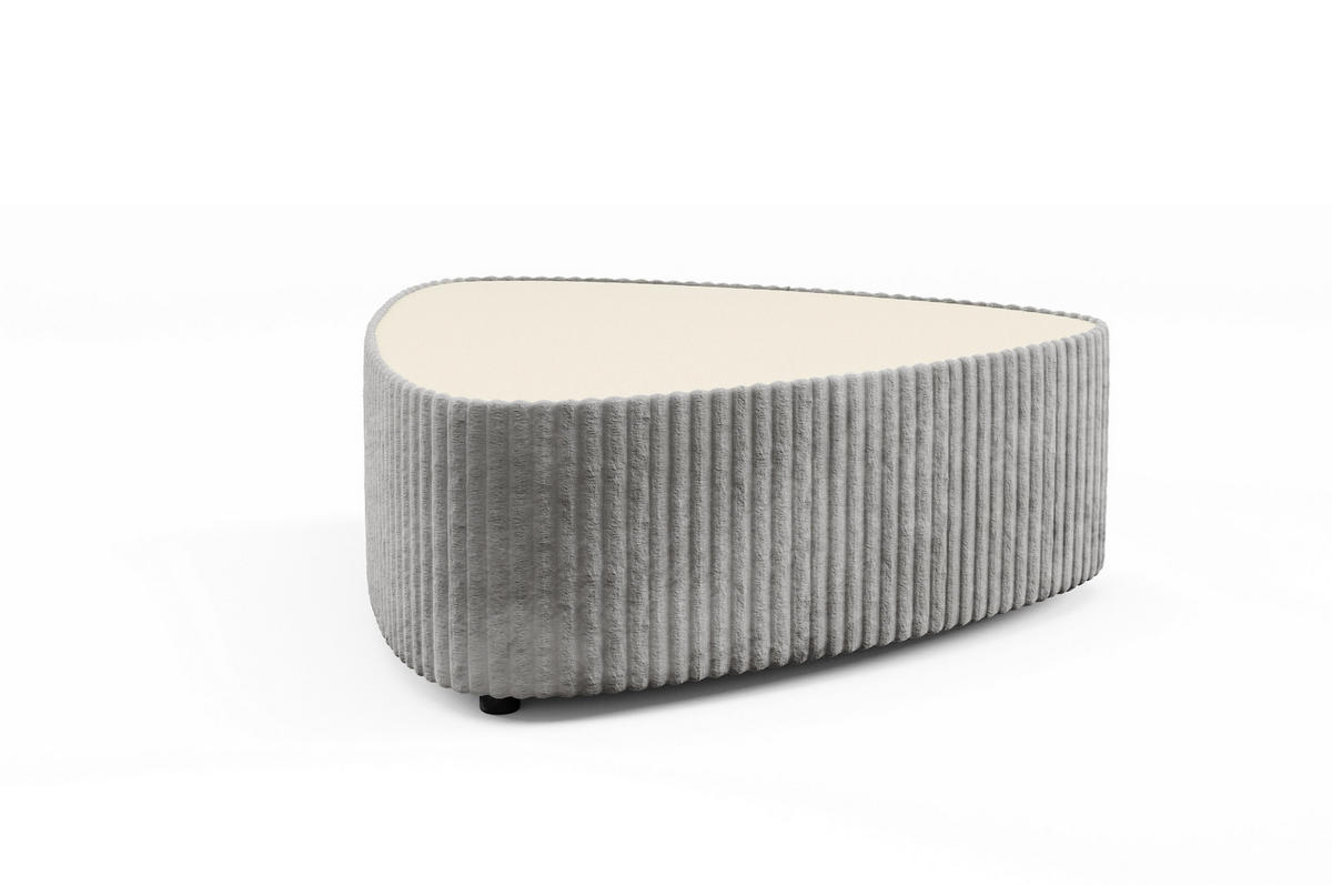 COUCHTISCH LINEO 89 cm Wohnzimmertisch gepolstert Grau - Grau, Holzwerkstoff/Textil (96/89/42cm) - MASSENO