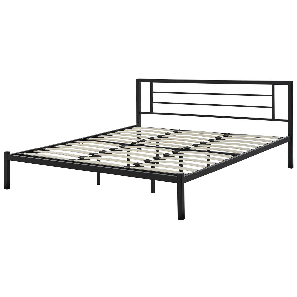 METALLBETT 180/200 cm Schwarz Cusset - Schwarz, Metall (180/200cm) - Beliani