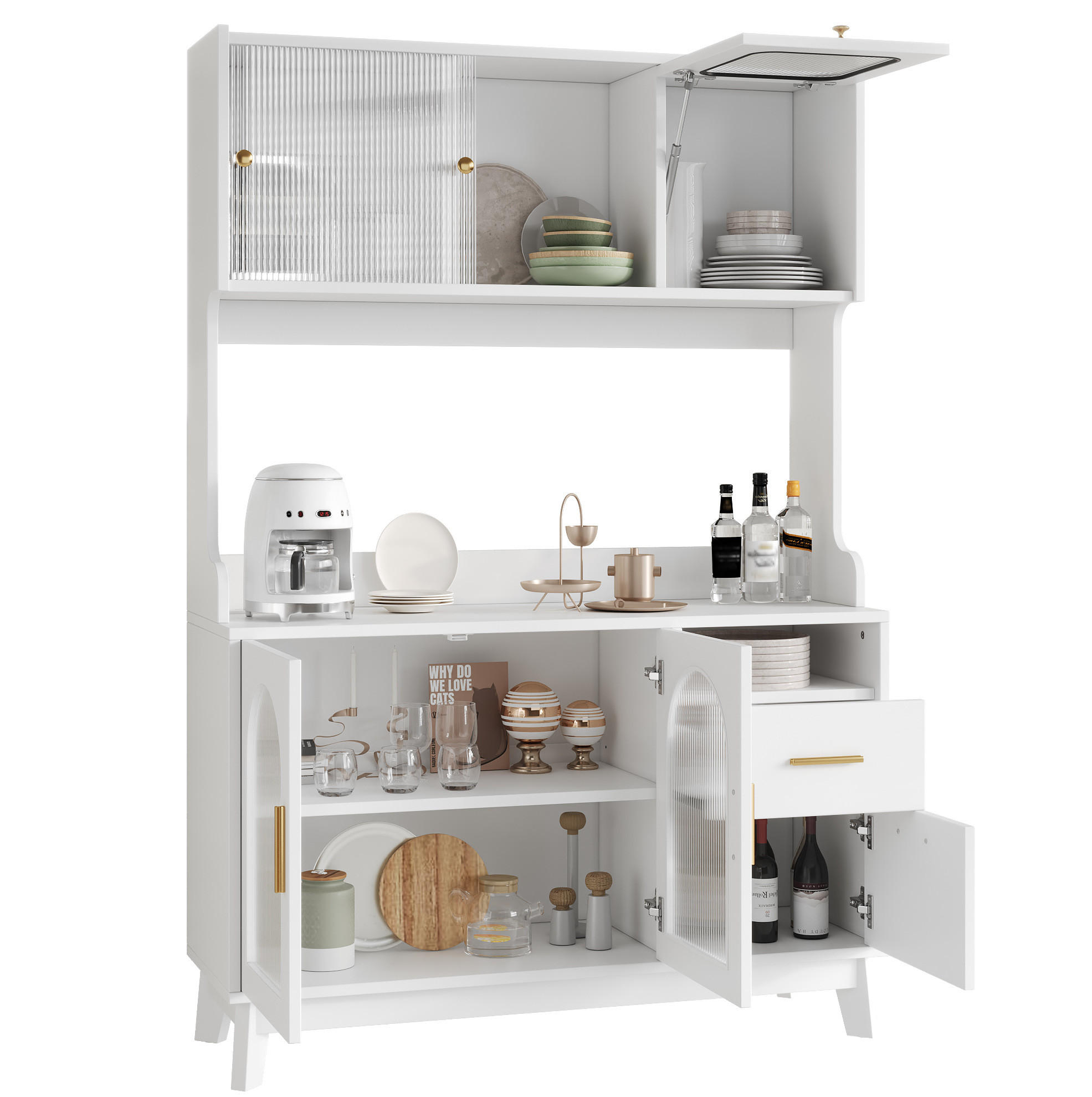 Ivmeu Hochschrank Weiß 120x178x40 cm