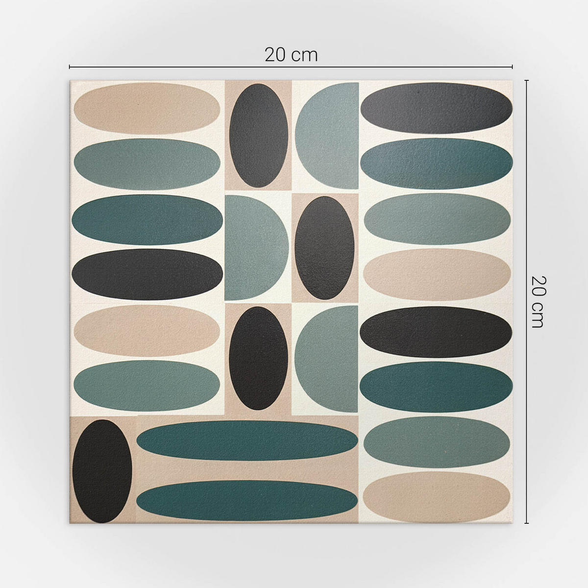 WANDPANEEL 20 Stück 20x20 cm selbstklebend Ovalis - Pastellblau, Kunststoff (20/1.6/20cm) - Wallfluent