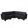 COUCH-GARNITUR 5 Schwarz - Schwarz, Textil (195/195cm) - MCW