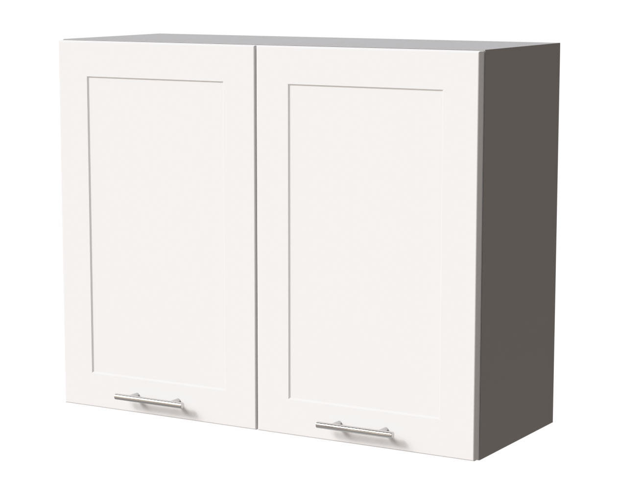 Feldmann-Wohnen Hängeschrank Weiß, Grau 90x72x32.5 cm
