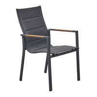 STAPELSTUHL New Jersey, Teakholz-Metall, Anthrazit - Anthrazit, Metall (68/92/61cm) - dasmöbelwerk